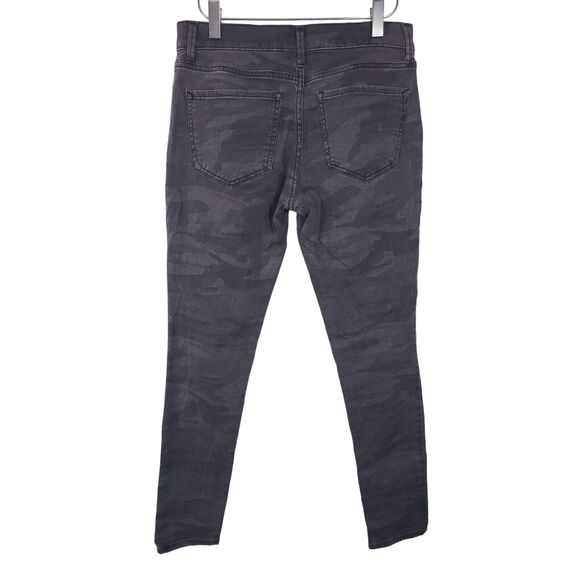 Express Legging Stretch Jeans 4R Womens Mid Rise Grey Camo Print Skinny Leg - Picture 4 of 6